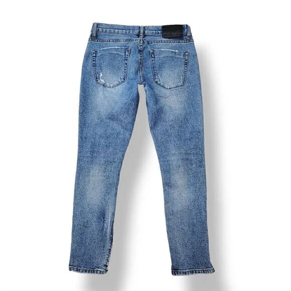 One Teaspoon Freebirds II Low Waist Stretch Fitted Leg Step Hem Zipper Ankle 27 - Picture 6 of 13